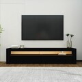 Comoda TV, Hanah Home, Batı, 150x46.8x36.8 cm, PAL, Negru