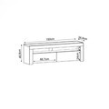 Comoda TV, Hanah Home, Batı, 150x46.8x36.8 cm, PAL, Negru