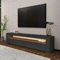 Comoda TV, Hanah Home, Batı, 150x46.8x36.8 cm, PAL, Antracit