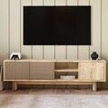 Comoda TV, Hanah Home, Ravello, 150x45x30 cm, PAL, Stejar cald / Stejar safir