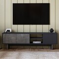Comoda TV, Hanah Home, Ravello, 150x45x30 cm, PAL, Marmură / Antracit