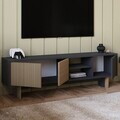 Comoda TV, Hanah Home, Ravello, 150x45x30 cm, PAL, Stejar cald / Antracit