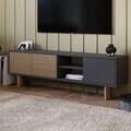 Comoda TV, Hanah Home, Ravello, 150x45x30 cm, PAL, Stejar cald / Antracit