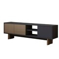 Comoda TV, Hanah Home, Ravello, 150x45x30 cm, PAL, Stejar cald / Antracit