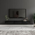 Comoda TV, Hanah Home, Avalon, 140x16.6x31.8 cm, PAL, Negru