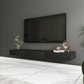 Comoda TV, Hanah Home, Avalon, 140x16.6x31.8 cm, PAL, Antracit