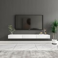 Comoda TV, Hanah Home, Avalon, 140x16.6x31.8 cm, PAL, Alb