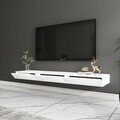 Comoda TV, Hanah Home, Avalon, 140x16.6x31.8 cm, PAL, Alb