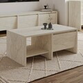 Masuta de cafea, Hanah Home, Laris, 90x35x45 cm, PAL, Travertin