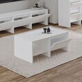 Masuta de cafea, Hanah Home, Laris, 90x35x45 cm, PAL, Alb