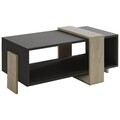 Masuta de cafea, Hanah Home, Meleni, 90x40x49 cm, PAL, Travertin / Antracit