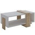 Masuta de cafea, Hanah Home, Meleni, 90x40x49 cm, PAL, Stejar alb / safir