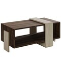 Masuta de cafea, Hanah Home, Meleni, 90x40x49 cm, PAL, Travertin / Nuc