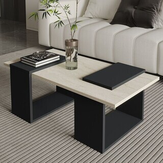 90x37x46.6 cm, Travertin;Antracit