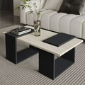 Masuta de cafea, Hanah Home, Matris, 90x37x46.6 cm, PAL, Travertin / Antracit