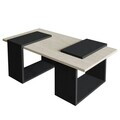 Masuta de cafea, Hanah Home, Matris, 90x37x46.6 cm, PAL, Travertin / Antracit