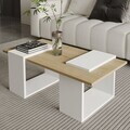 Masuta de cafea, Hanah Home, Matris, 90x37x46.6 cm, PAL, Stejar alb / safir