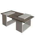 Masuta de cafea, Hanah Home, Matris, 90x37x46.6 cm, PAL, Marmură Gordion / Gri