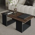Masuta de cafea, Hanah Home, Matris, 90x37x46.6 cm, PAL, Nuc / Antracit
