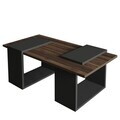 Masuta de cafea, Hanah Home, Matris, 90x37x46.6 cm, PAL, Nuc / Antracit
