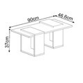 Masuta de cafea, Hanah Home, Matris, 90x37x46.6 cm, PAL, Nuc / Antracit