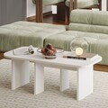 Set masute de cafea, Hanah Home, Iris, PAL, Alb