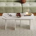 Set masute de cafea, Hanah Home, Iris, PAL, Alb