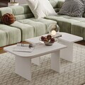 Set masute de cafea, Hanah Home, Iris, PAL, Alb