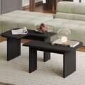 Set masute de cafea, Hanah Home, Iris, PAL, Negru
