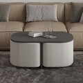 Set masute de cafea, Hanah Home, Twin, PAL, Antracit