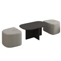 Set masute de cafea, Hanah Home, Twin, PAL, Antracit