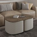 Set masute de cafea, Hanah Home, Twin, PAL, Nuc antic