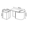 Set masute de cafea, Hanah Home, Twin, PAL, Nuc antic