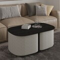 Set masute de cafea, Hanah Home, Twin, PAL, Negru