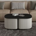 Set masute de cafea, Hanah Home, Twin, PAL, Negru