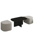 Set masute de cafea, Hanah Home, Twin, PAL, Negru