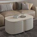 Set masute de cafea, Hanah Home, Twin, PAL, Travertin