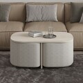 Set masute de cafea, Hanah Home, Twin, PAL, Travertin