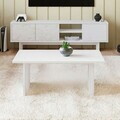 Masuta de cafea, Hanah Home, Ravello, 90x40x50 cm, PAL, Alb / Marmura