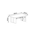 Masuta de cafea, Hanah Home, Ravello, 90x40x50 cm, PAL, Stejar cald / Antracit