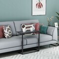 Masuta, Hanah Home, Narin, 64x62x30 cm, PAL, Antracit / Negru