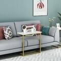 Masuta, Hanah Home, Narin, 64x62x30 cm, PAL, Alb/Auriu