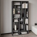 Corp biblioteca, Hanah Home, Nicola, 90x180x30 cm, PAL, Antracit