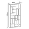 Corp biblioteca, Hanah Home, Nicola, 90x180x30 cm, PAL, Nuc antic