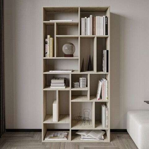 Corp biblioteca, Hanah Home, Nicola, 90x180x30 cm, PAL, Travertin