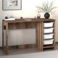 Birou, Hanah Home, Hero, 120x73x45 cm, PAL, Alb / Nuc Antic