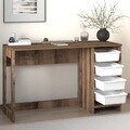 Birou, Hanah Home, Hero, 120x73x45 cm, PAL, Alb / Nuc Antic