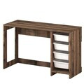 Birou, Hanah Home, Hero, 120x73x45 cm, PAL, Alb / Nuc Antic