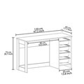 Birou, Hanah Home, Hero, 120x73x45 cm, PAL, Alb / Nuc Antic