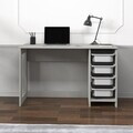 Birou, Hanah Home, Hero, 120x73x45 cm, PAL, Gri